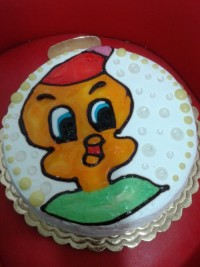 کیک اسفنجی با تزیین بریلو