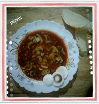 #خوراک_لوبیا و قارچ