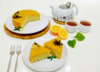 کیک شیفون با رویه پرتقالی