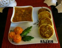 پنکیک سیب زمینی و عدس