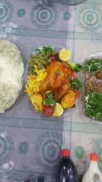 مرغ بریانی بامخلفات