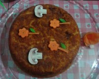 ته چین مرغ و قارچ