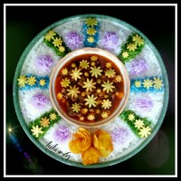 برنج رنگی با پنیر