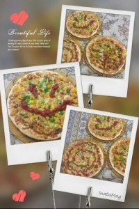 پیتزا مرغ و سبزیجات