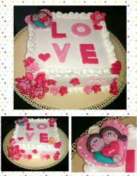 کیک loveبه مناسبت والنتاین