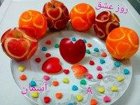 حکاکی میوه ی روز عشق