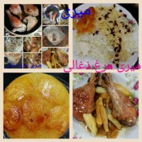 خوراک ران مرغ و سیب زمینی