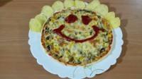پیتزای قارچ و مرغ