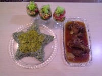 باقالی پلو با ماهیچه مجلسی + سالاد کرفس