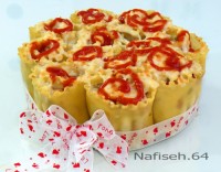 رول لازانیا با سس گوجه