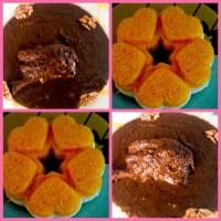 خورشت فسنجان با مرغ و برنج قالبی