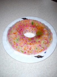 ژله شیشه خورده