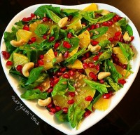 سالاد اسفناج و پرتقال