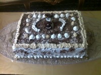 کیک شکلاتی با روکش خامه