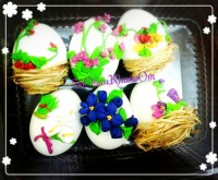 تزیین تخم مرغ هفت سین با خمیر چینی