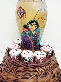 کاپ کیک پرتقالی با رویه مخصوص وانیلی