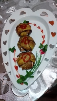 سوفله بادمجون لقمه ای