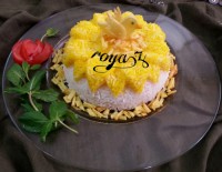 تزیین دیس پلو برا نهار94/12/16