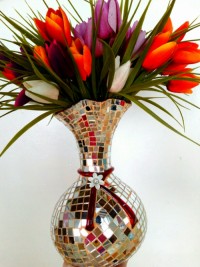 گلدون با طرح آینه برای هفت سین