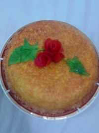 ته چین آلو و اسفناج با مرغ