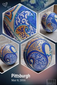 نقاشی روی تخم شتر مرغ