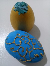 تزیین تخم مرغ های شب عید امسال