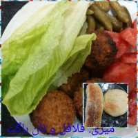 سلام. فلافل درست کردم با همین نان باگت یک ساندویچ سالم جای دوستان سبز