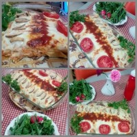 لازانیا مرغ و سبزیجات