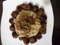 اسپاگتی با کوفته قلقلی پنیری