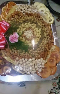 تزیین آجیل برای عروس خانم