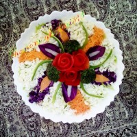 تزیین سالاد کاهو