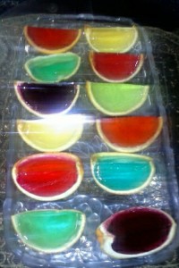 پرتقال ژله ای در رنگهای مختلف