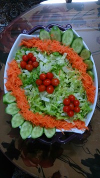 تزیین سالاد کاهو