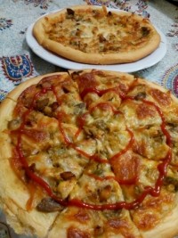 پیتزای مرغ وقارچ