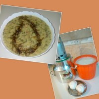 آش دوغ بختیاری با برنج گرده