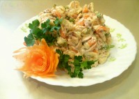 سالاد مرغ و ماکارونی مکزیکی