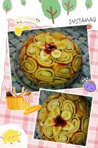 دسر شارلوت موز و گردو