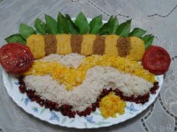 کباب کوبیده دورنگ