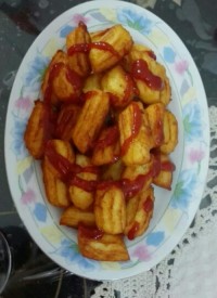 سیب زمینی بامیه ایی