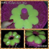 ژله لیمو با بستنی +ژله آلبالو با بستنی