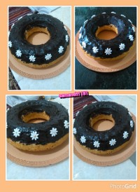 کیک اسفنجی باروکش گاناش