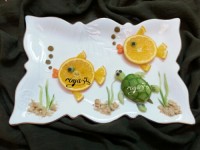 تزیین بشقاب میوه برا پسرم