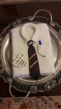 کیک با روکش فوندانت به مناسبت روز پدر