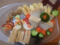 تزیین بشقاب صبحانه دخترم