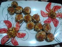 قارچ شکم پربا مرغ و پنیر فتا