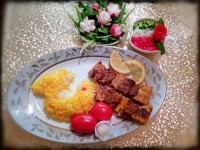 کباب تابه ای دورنگ