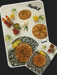 پیتزا مرغ و قارچ (کاری)