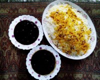 خورشت فسنجان با گوشت قلقلی.