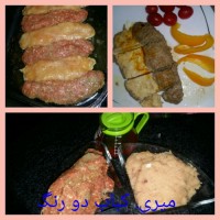 کباب دو رنگ در تابه