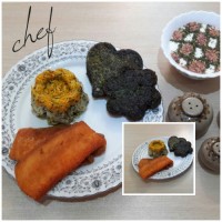سبزی پلو با ماهی سالمون